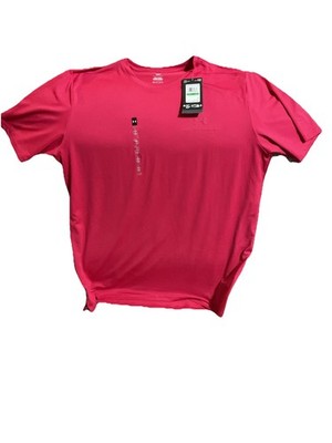 New Under Armour Men's Vanish Energy RUSH Short Sleeve Tee Bright Berry Large