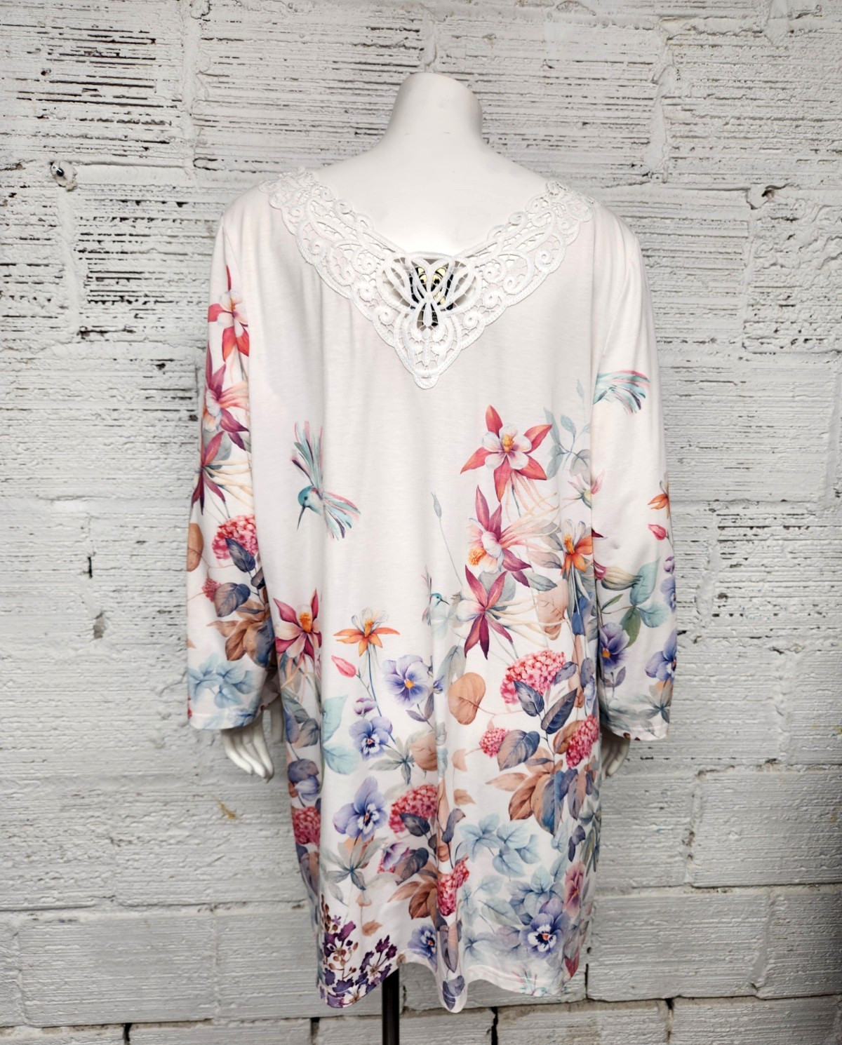 Ameri Mode Size L /XL Embellished Rhinestone Flor… - image 5