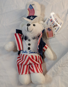 Uncle Sam Stamp Bear Plush 2003 USPS Licensed w Tags