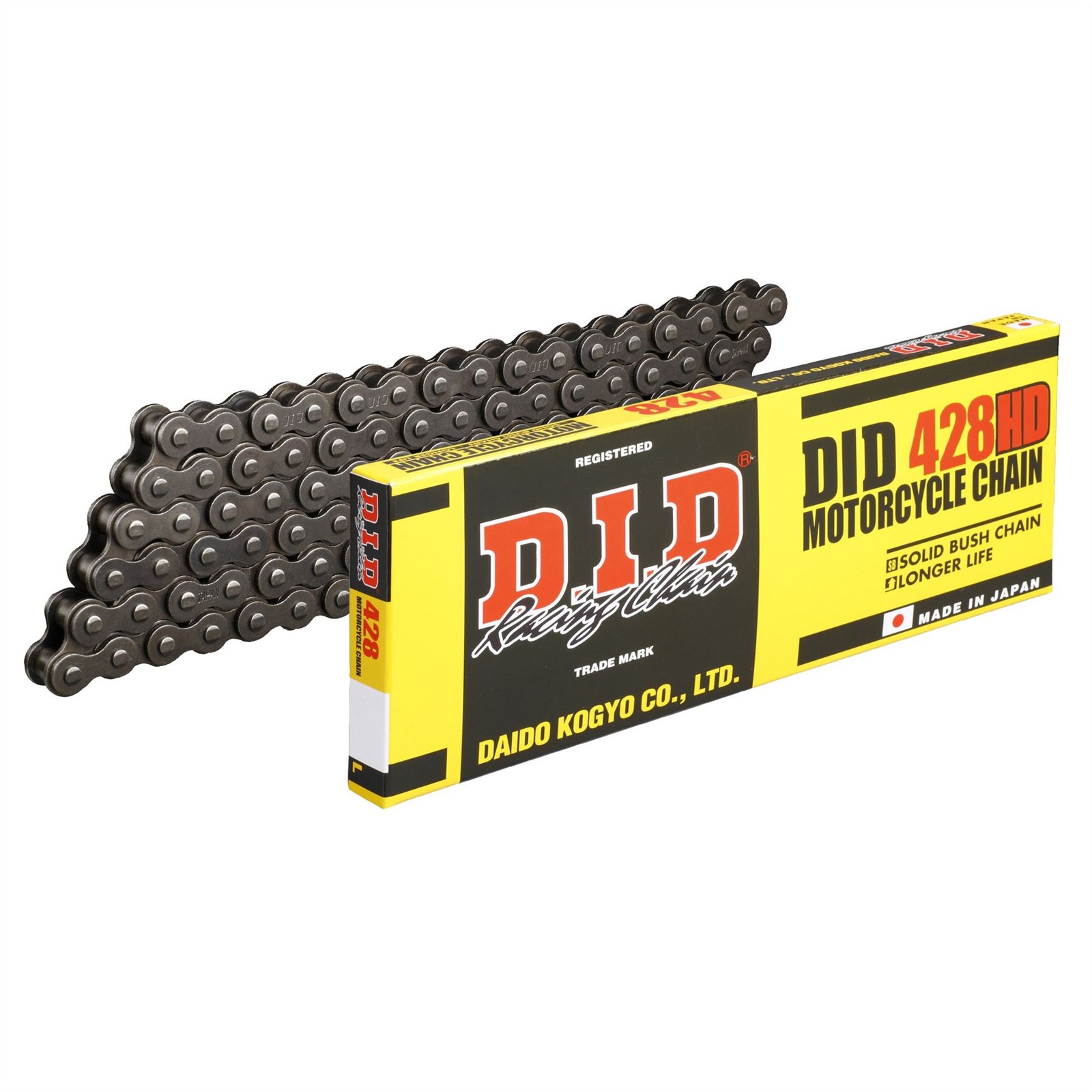 D.I.D. HD Non O-Ring Chain Black 428-122 Kawasaki KLX125 A1-A3,A6F 2003 - 2006
