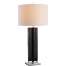 Jonathan Y 31.5 Black/Chrome Ceramic Table Lamp Chrome Base For Living Room