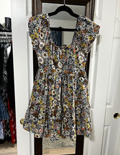 American Eagle floral mini dress with multicolored flowers