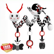 High Contrast Baby Toys Newborn 0-12M Black White Sensory Plush