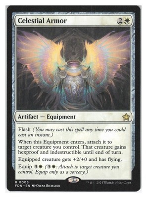 Celestial Armor #5 (NM) Foundations FDN Magic MTG