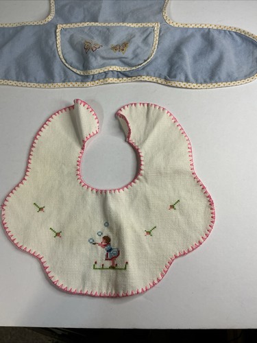 Vintage Mid-Century Baby Lot: Diaper Covers, Bonnets, & Embroidered Bibs