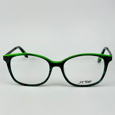 JF Rey JF1352 4010 Eyeglass Frames 54-18-146 Green Marble Acetate