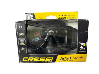 Cressi Adult Swim Mask for Scuba, Snorkeling Perla Mask Black