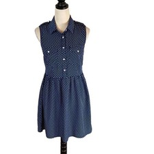 Forever 21 navy and white polka dot dress, size s