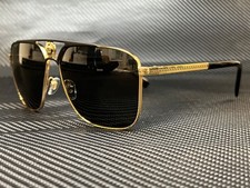 VERSACE VE2238 143687 Gold/Matte Black Rectangle 61 mm Men's Sunglasses
