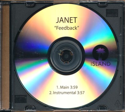 Janet Jackson - Feedback RARE promo test pressing CDr single w/ instrumental '07