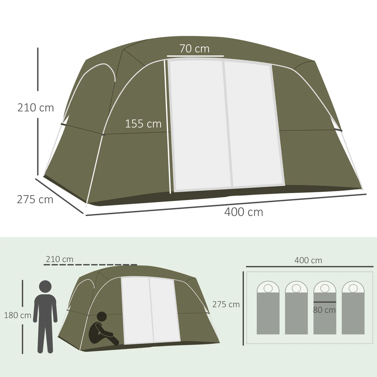 Campmaster dome 400 plus tent top