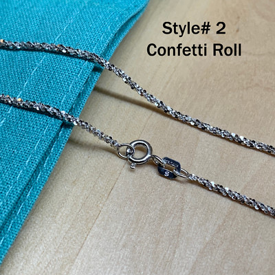 #ad Real SILVER Unique Jewelry SOLID 925 Sterling Silver Chain Necklace Made Italy $24.64