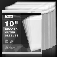 "100PCS 10-Inch Vinyl Record Sleeves for 45 RPM Album Cover Protection "