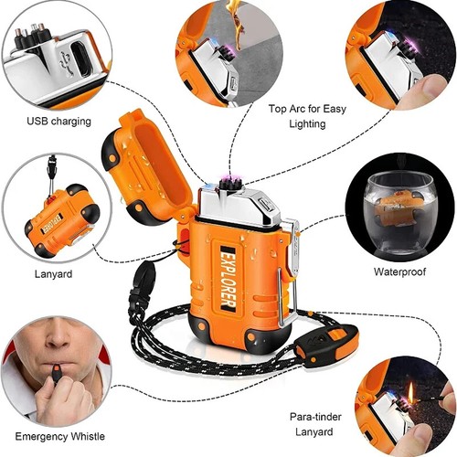 2025 Waterproof Double Arc Lighter USB Rechargeable Windproof Plasma Lighter - Bild 14 von 44