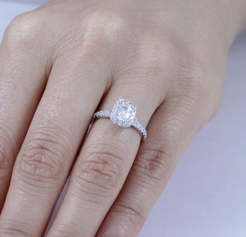 French Set 925 Sterling Silver CZ Engagement Ring Wedding Band Size 2.5-15 SS21A - Picture 2 of 5
