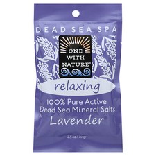 One With Nature Lavender Relaxation Bath Salt 2.5 oz Pack of 6 