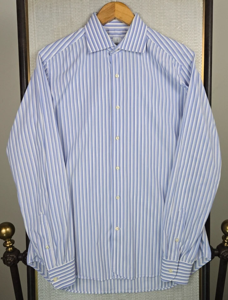 Camisa Deportiva de Algodón Cuello Cortado MASTAI FERRETTI Hecha en Italia Talla Grande para Hombres Foto 4 de 4