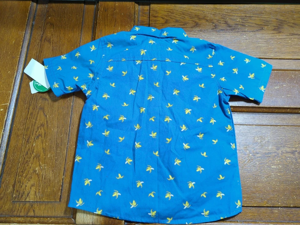 PS Aeropostale Niños 3T Camisa Azul Banana Estampado Completo Ropa para Niños Pequeños Nueva con Etiquetas Foto 4 de 4