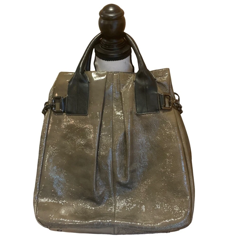 Kenneth Cole New York Patent Leather Tall Hobo Bag - Image 2 of 4
