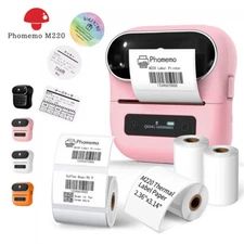 Phomemo M220 Bluetooth Label Maker Machine Portable Thermal Barcode Printer Lot