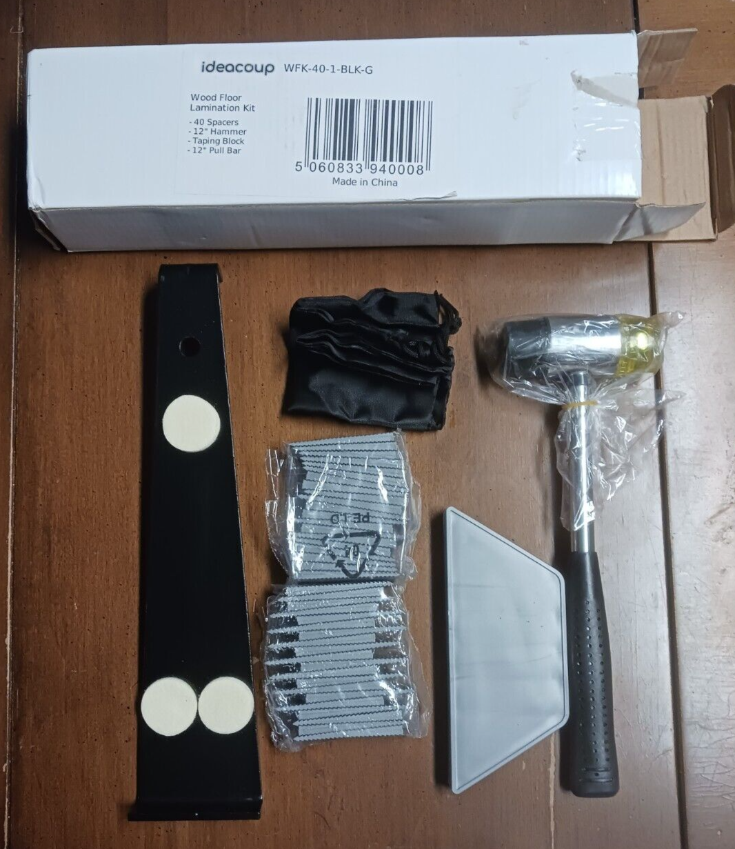 Laminate Flooring Installation Kit with Spacers Hammer Taping Block Pull Bar-image