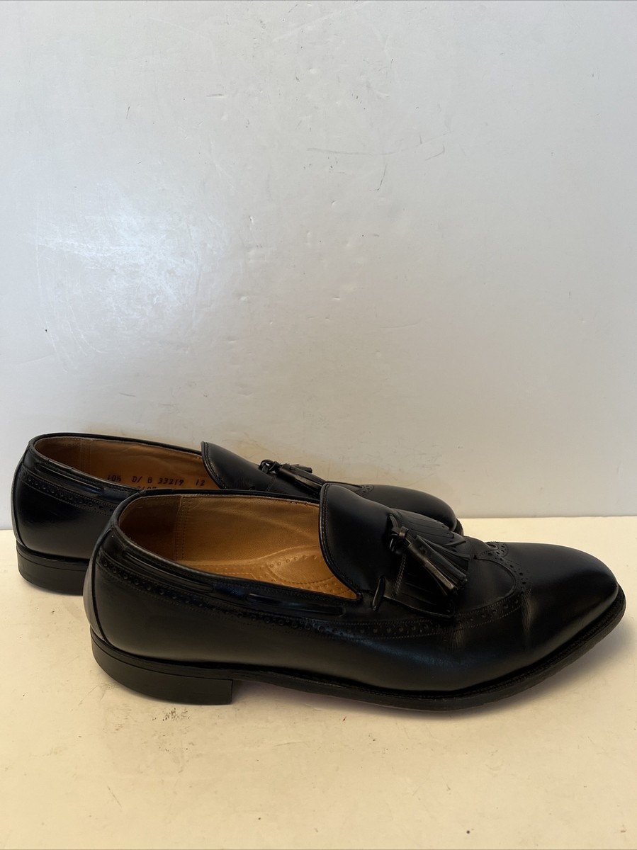 Johnston & Murphy Men\'s Aristocraft‎ Dress Wingtip Tassel Kiltie Shoes Sz 11 D/B Johnston & Murphy Aristocraft Wingtip Kiltie Tassel Loafr  main image 2