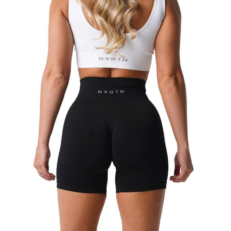 NVGTN Spandex Solid Seamless Shorts Women Soft Workout Tights Fitness  Outfito | eBay