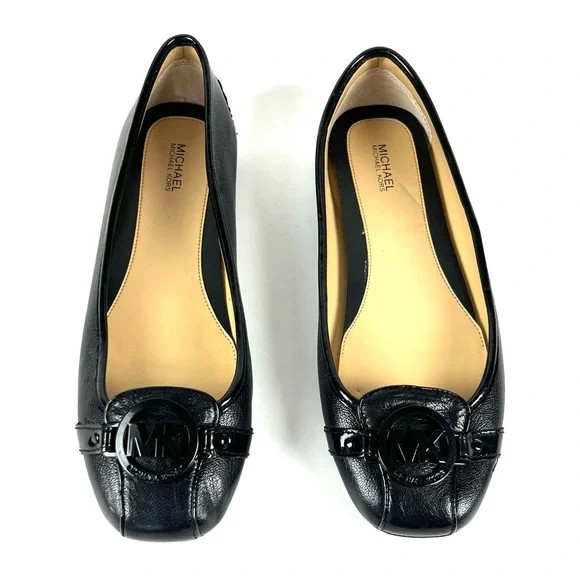 Michael Kors Black Leather Fulton Moc Flats image 3