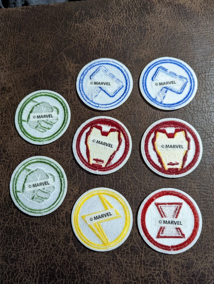8 Marvel Patches 2” Super Hero Iron On Or Sew On Patches Thor Hulk Flash - Image 2 of 4
