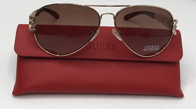GUESS GU7255 Gld34 Women Brown/Gold Sunglasses | eBay display picture 1