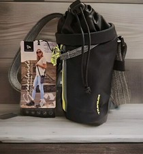 TRAVELON Insulated Water Bottle Bag Jet Black Green 5 Point Anti-Theft Security