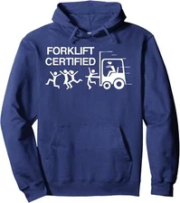 Forklift Certified Driver Cool Present Funny Nice Unisex Hooded Sweatshirt