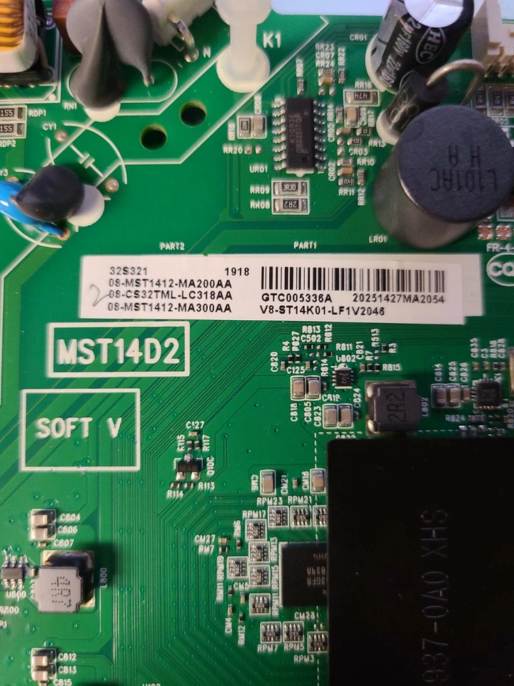 TCL 40-MS14D2-MPD2HG P/N: V8-ST14K01-LF1V2046 Main Board for 32S321 - Image 2 of 4