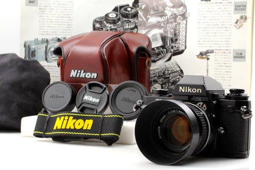 ⏯ [Top MINT w/ Hood Case] Nikon F3 Eye Film Camera Body Ai 50mm f1.4 Lens JAPAN