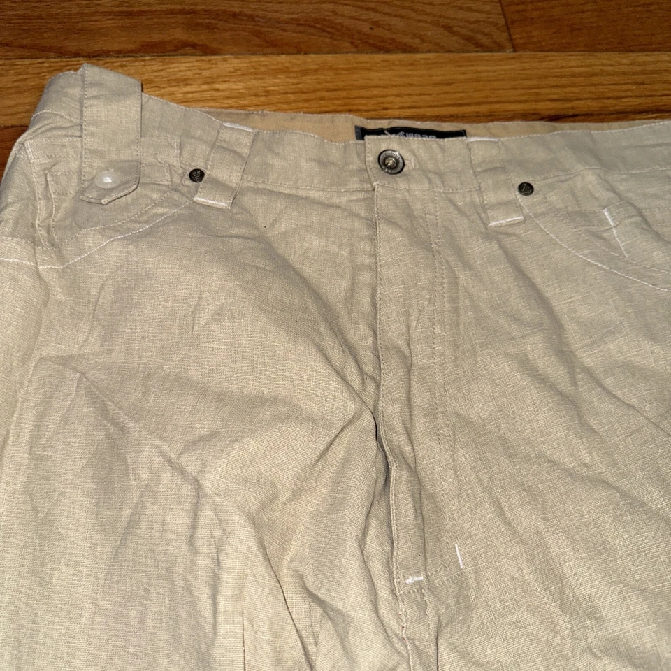 Pantalones de Colección Y2K Rocawear Lino Mezcla de Algodón Talla 36x29 Pierna Ancha Sueltos Usados en Excelente Condición Tostados JAY-z Foto 3 de 4