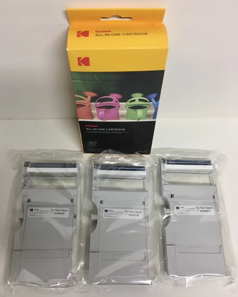 Kodak Photo Printer Mini PM-210/PMC-30 All-In-One Cartridges Bundle-iOS/Android