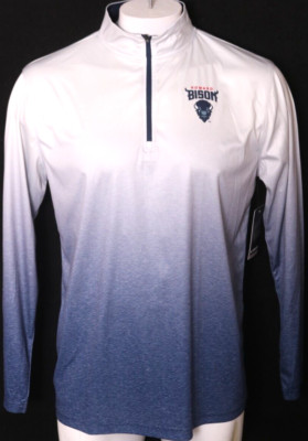 NEW Howard University Bison Colosseum Athletics Ombre 1/4 Zip LS Shirt Men's L