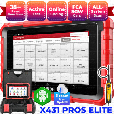 2025 LAUNCH X431 PRO Elite V + PRO5 OBD2 Scanner Car Diagnostic Tool Key Coding