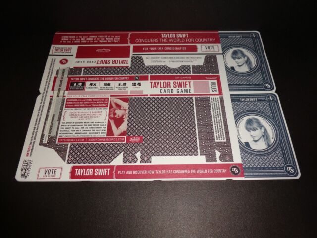 TAYLOR SWIFT For Your CMA Consideration Card Game BIG MACHINE RECORDS PROMO Rare TAYLOR SWIFT For Your CMA Consideration Card Game BIG MACHINE RECORDS PROMO Rare