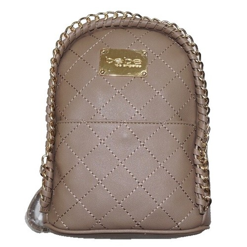 BEBE Maria Grey Velvet Quilted Large Backpack MSRP $109 NWT  display picture 2