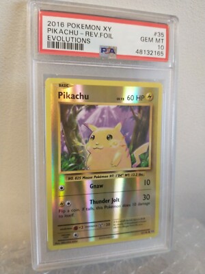 2016 Pokemon - Pikachu Reverse Holo #35- XY Evolutions Base Set