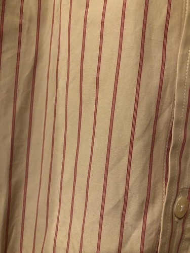 Burberry London Men’s Long Sleeve Button Front Dress Shirt Pink Stripe 16.5 / 42 - Picture 3 of 9