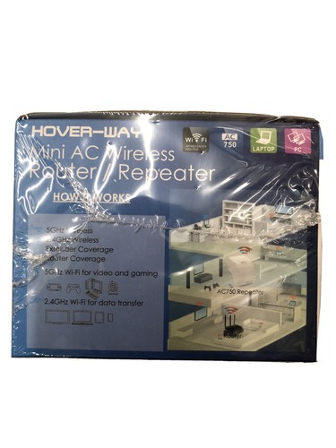 Hover-Way AC750 Dual Band 802.11AC Wireless Mini Wall Plug Router/WIfi Repeater - Picture 2 of 4