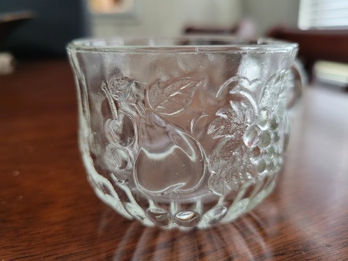 Jeannette Punch Cup Clear Fruit Pattern - Picture 2 of 6