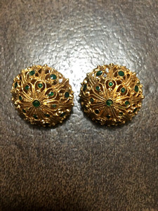 Broche Vintage Orena Paris - Émail Rouge Vif Sur Or, Années 80