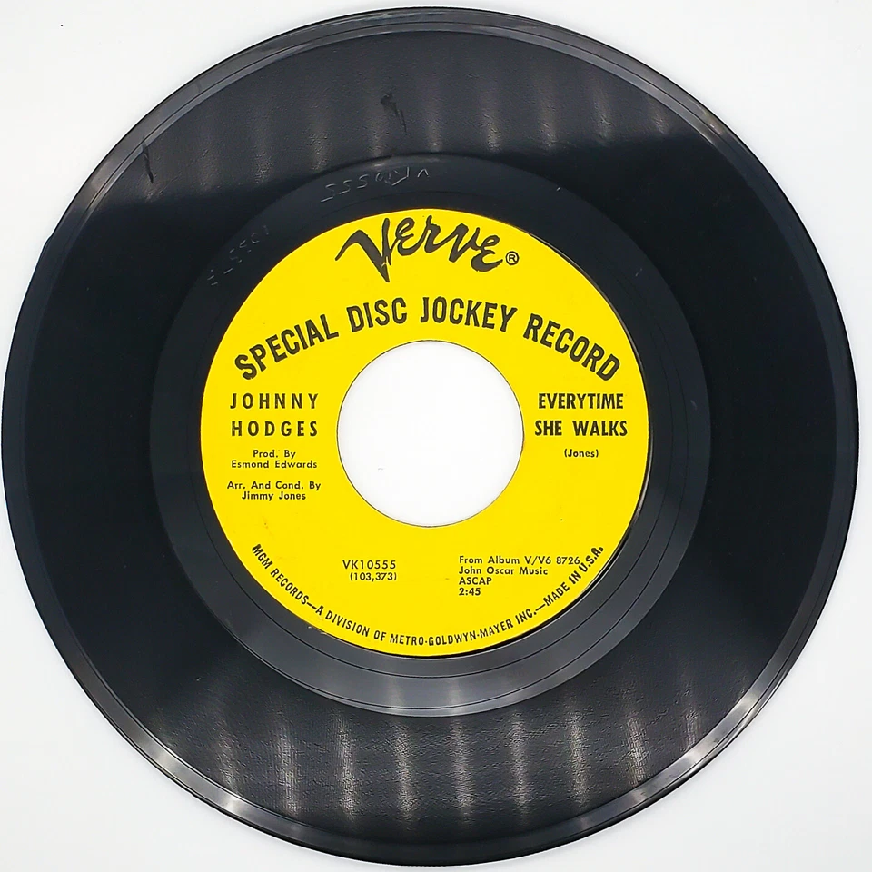 Johnny Hodges Don't Sleep In The Subway Record 45 RPM Single Verve 1967 Promo Y - Image 2 of 2