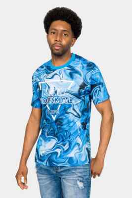 Victorious Men's Casual Velvet And Normal New Life Marble T-Shirt