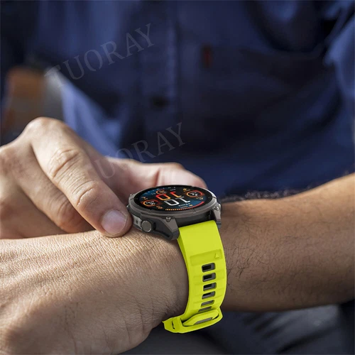 Quick Fit Strap For Garmin Fenix 8 E 7 7X 6 6S 6X 5X 5Plus 3 Silicone Watch Band - Picture 41 of 71