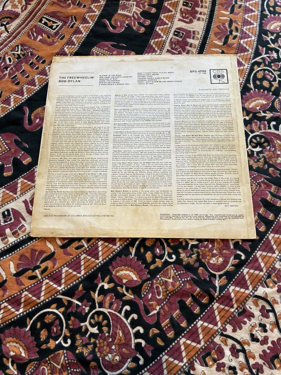 Bob Dylan ‎The Freewheelin' Bob Dylan UK Vinyl CBS MONO | eBay UK