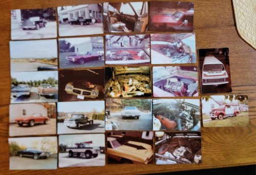 22 Vintage Color Snapshot Photographs Firebird Camaro Truck Muscle El Camino Etc